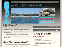 Tablet Screenshot of lajollaseacavekayaks.com